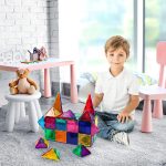 Магнитные строительные плитки прозрачные - 3D строительные кубики строительство - Набор 60шт - Детские игрушки — изображение 3