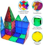 Магнитные строительные плитки прозрачные - 3D строительные кубики строительство - Набор 60шт - Детские игрушки — изображение 8