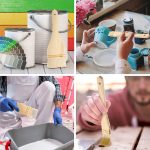 Плоские кисти хека кисть хека художник набор кистей для рисования щетиной из овечьей шерсти 3 ШТ — изображение 3