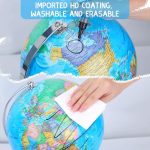 Светящийся глобус мира (20 см) для детей с подставкой 6 в 1 Перезаписываемая читаемая высокая четкая карта — изображение 5