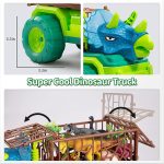 Машина для детей 3-5 лет, Triceratops Transport Car Carrier Truck с 8 фигурками динозавров — изображение 4