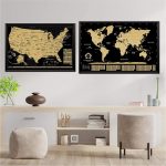 Подарочный набор 2 в 1 - Сотрите карту мира и сотрите карту США - Легко создать скретч-мир и объединение — изображение 6
