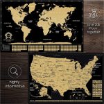 Подарочный набор 2 в 1 - Сотрите карту мира и сотрите карту США - Легко создать скретч-мир и объединение — изображение 7