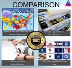 Карта США с плакатом с государственными флагами — ламинированный 35х50 см  — образовательный плакат — изображение 2