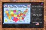 Карта США с плакатом с государственными флагами — ламинированный 35х50 см  — образовательный плакат — изображение 3