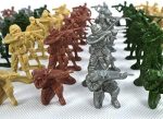 Армейские фигурки 5 см, 10 уникальных скульптур, 100 штук в упаковке (зеленый) — изображение 3
