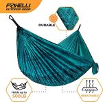 Кемпинговый гамак Foxelli нейлоновый портативный гамак для активного отдыха, пеших прогулок, походов — изображение 2