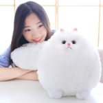 Мягкие игрушки - Толстый белый плюшевый кот- Детские плюшевые игрушки - Подарки на день рождения — изображение 3