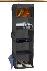 Подвесной тканевый органайзер Simple Houseware в шкафу на 5 полок