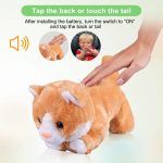 Желтый робот-кошка Плюшевая кошка Мягкое животное Интерактивный кот Мяу Котенок Сенсорное управление — изображение 3