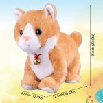 Желтый робот-кошка Плюшевая кошка Мягкое животное Интерактивный кот Мяу Котенок Сенсорное управление — изображение 4