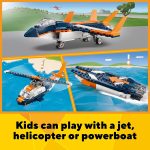 Конструктор LEGO Creator 3in1 от 7 лет (215 шт.) Постройте реактивный самолет и перестройте его в вертолет — изображение 5