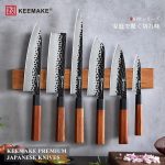 Японский нож для рыбы-филе с двойным скосом KEEMAKE с восьмиугольной деревянной ручкой — изображение 8