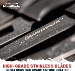 Ножи Сантоку Granitestone, 12 предметов, профессиональные кухонные ножи для шеф-повара с удобными ручками — изображение 4
