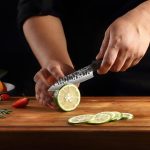 Нож для очистки овощей KEEMAKE , японский маленький кухонный нож с деревянной ручкой — изображение 3