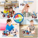 Набор конструктор для мальчиков 6-12 лет, строительные игрушки для детей, 5 в 1 STEM  с электроэнергией — изображение 5