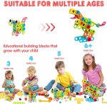 Nxone STEM Toys, 195 шт., строительные игрушки, развивающие игрушки для мальчиков и девочек  от 3 до 10 лет — изображение 5