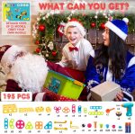 Nxone STEM Toys, 195 шт., строительные игрушки, развивающие игрушки для мальчиков и девочек  от 3 до 10 лет — изображение 6