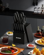 Набор ножей Astercook, набор кухонных ножей со встроенной точилкой из 15 предметов из немецкой стали — изображение 9