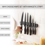 Набор кухонных ножей Gourmetop с магнитной полосой для кухни, титановые кухонные ножи шеф-повара — изображение 2