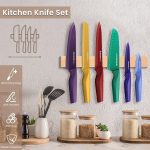 Набор ножей Astercook, набор кухонных ножей из 12 предметов с цветовой кодировкой — изображение 4