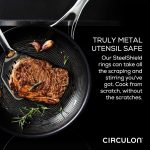 Набор сковород Circulon с гибридным покрытием Steel Shield и антипригарным покрытием, 22 и 25 см (2 штуки) — изображение 5
