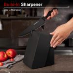 Набор ножей Astercook 15 предметов, Кухонные ножи со встроенной точилкой — изображение 4