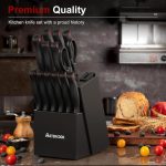 Набор ножей Astercook 15 предметов, Кухонные ножи со встроенной точилкой — изображение 5