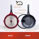 Сковорода глубокая Vinchef, Сковорода с крышкой, алюминиевая сковорода с индикатором нагрева — изображение 5