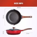 Сковорода глубокая Vinchef, Сковорода с крышкой, алюминиевая сковорода с индикатором нагрева — изображение 6