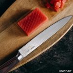 Набор кухонных ножей KNIFAST из 16 предметов с деревянным блоком, набор ножей для шеф-повара ультра острый — изображение 4
