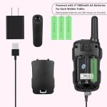 Рации Wishouse для детей, перезаряжаемые с USB-зарядным устройством, аккумулятор 6000 мач — изображение 8