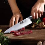 Профессиональный набор ножей шеф-повара HOSHANHO, ультра острые ножи для кухни с эргономичной ручкой из паккав — изображение 5