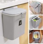 Мусорный бак Tiyafuro 9 л подвесной с крышкой для шкафа