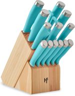 Набор ножей для шеф повара Hampton Forge Epicure True Aqua, 15 предметов с подставкой