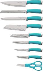 Набор ножей для шеф повара Hampton Forge Epicure True Aqua, 15 предметов с подставкой — изображение 2