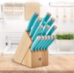Набор ножей для шеф повара Hampton Forge Epicure True Aqua, 15 предметов с подставкой — изображение 4