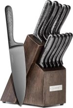 Набор кухонных ножей Cambridge Silversmiths Nero с блоком, 12 предметов
