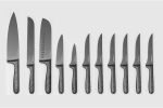 Набор кухонных ножей Cambridge Silversmiths Nero с блоком, 12 предметов — изображение 2
