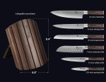 Набор кухонных ножей в японском стиле со складным магнитным блоком SYOKAMI из 7 предметов — изображение 6