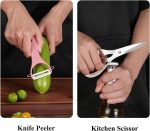 Кухонные ножи Kitchen, набор кухонных ножей из 9 предметов с акриловым блоком, кухонные подарки для женщин — изображение 5