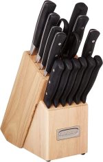 Набор столовых ножей CUISINART, набор ножей из 15 предметов со стальными лезвиями для точной резки
