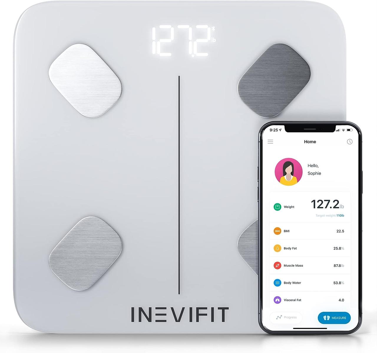 6346784542_intellektualnye-vesy-dlya Интеллектуальные весы для определения жира Inevifit, высокоточный цифровой Bluetooth-анализатор состава тела — изображение 1