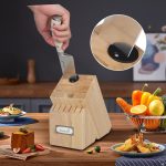 Набор ножей шеф-повара Kuisine с блоком для ножей со встроенной точилкой (15 предметов) — изображение 6