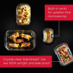 Контейнеры для хранения пищевых продуктов из блестящего стекла Rubbermaid из 4 предметов с крышками — изображение 4