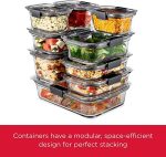 Контейнеры для хранения пищевых продуктов из блестящего стекла Rubbermaid из 4 предметов с крышками — изображение 5