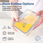 Набор контейнеров для хранения пищевых продуктов с крышками 16 шт, Герметичные пластиковые контейнеры — изображение 4