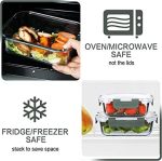Контейнеры для хранения пищевых продуктов с защелкивающимися крышками, набор стеклянных контейнеров 15 штук — изображение 7