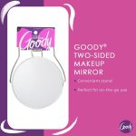 Двустороннее зеркало для макияжа Goody с подставкой с двусторонним увеличением 1X и 3X — изображение 2