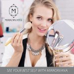 Двустороннее зеркало для макияжа с увеличением 10X и 1X с подставкой в подарочной упаковке — изображение 3
